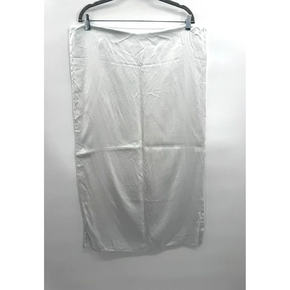 King Size Silk Pillow Case White 100% Pure Silk Zip Closure Luxe Anti-Aging Skin